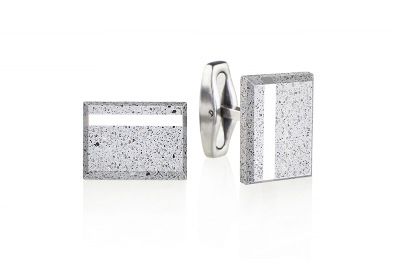 Falcon concrete cufflinks - Jewellery design