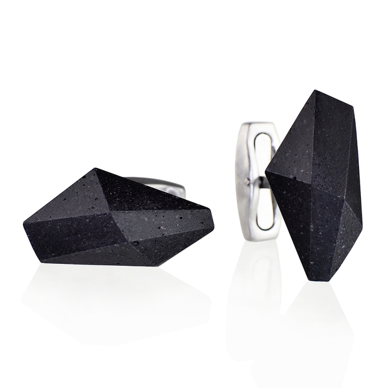 Crystal concrete cufflinks - Jewellery design