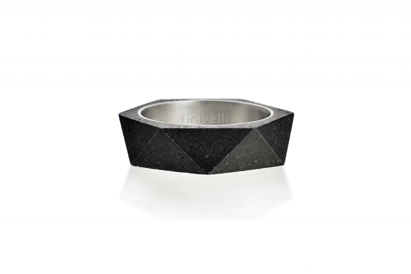 Cubist concrete ring - Jewellery design