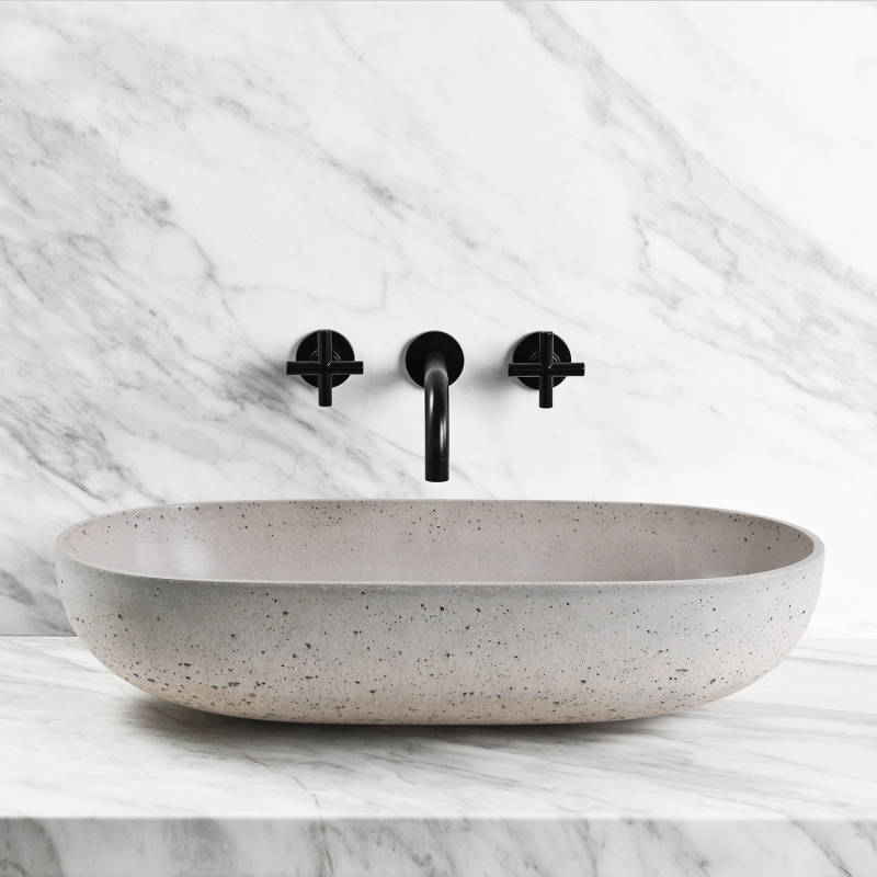 OVAL Concrete washbasin - product design