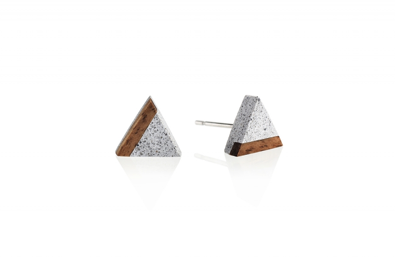 triangle concrete earring - Jewellery design